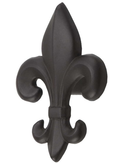 Fleur de Lis Cabinet Knob in Aged Bronze.